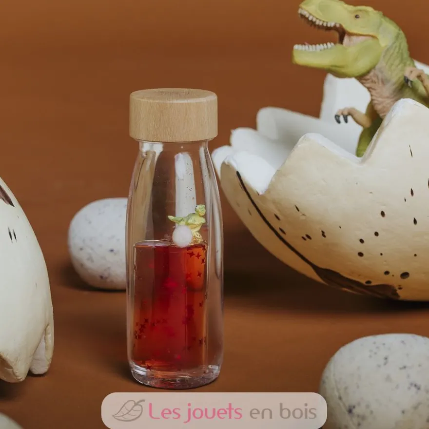 Bouteille sensorielle Move T-Rex rouge - Petit Boum