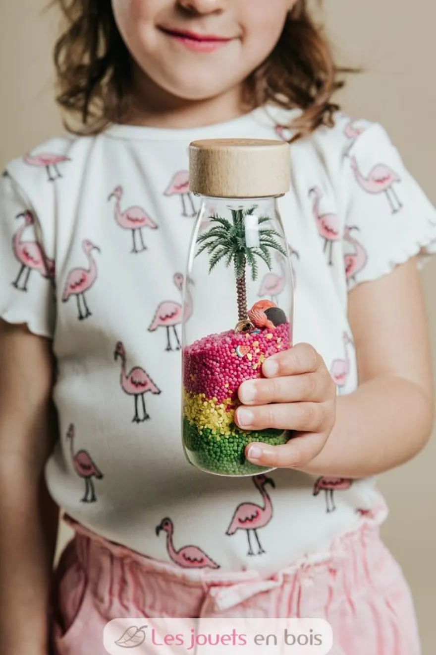 Bouteille sensorielle Spy Flamant rose - Petit Boum