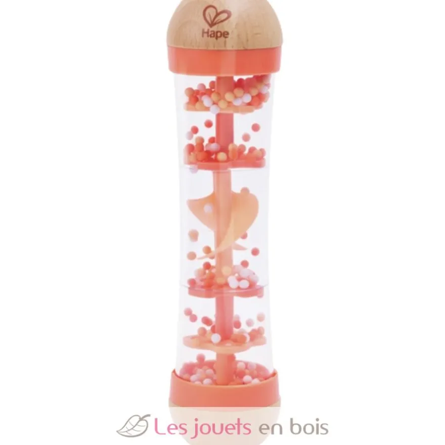 Bâton de pluie corail en bois et plastique - Hape