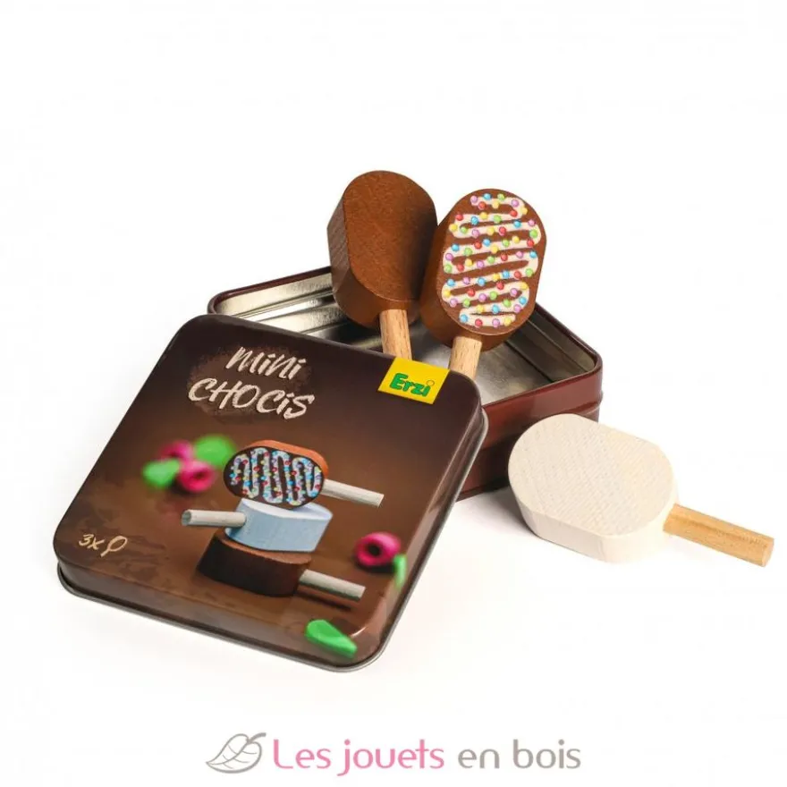 Bâtonnets glacés au chocolat en bois - Erzi