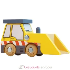 Bulldozer en bois Vince No 38 jaune - Le Toy Van