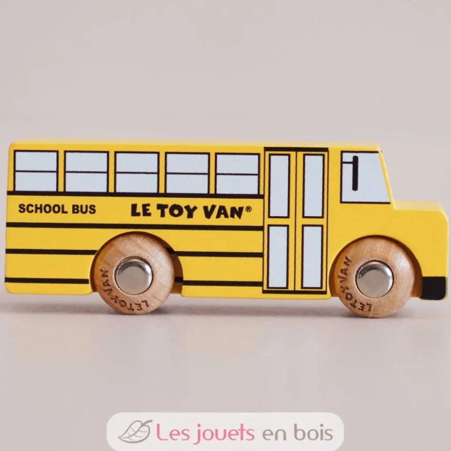 Bus scolaire en bois Rufus No 47 jaune - Le Toy Van