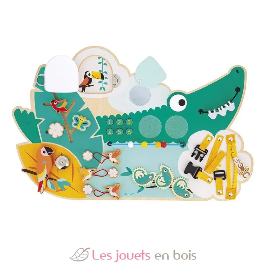 Busy-board Crocodile en bois Tropik - Janod