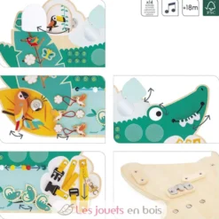 Busy-board Crocodile en bois Tropik - Janod