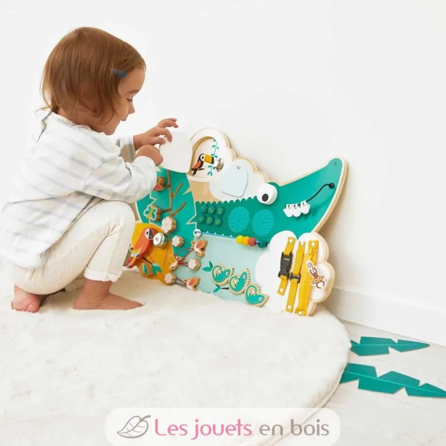 Busy-board Crocodile en bois Tropik - Janod
