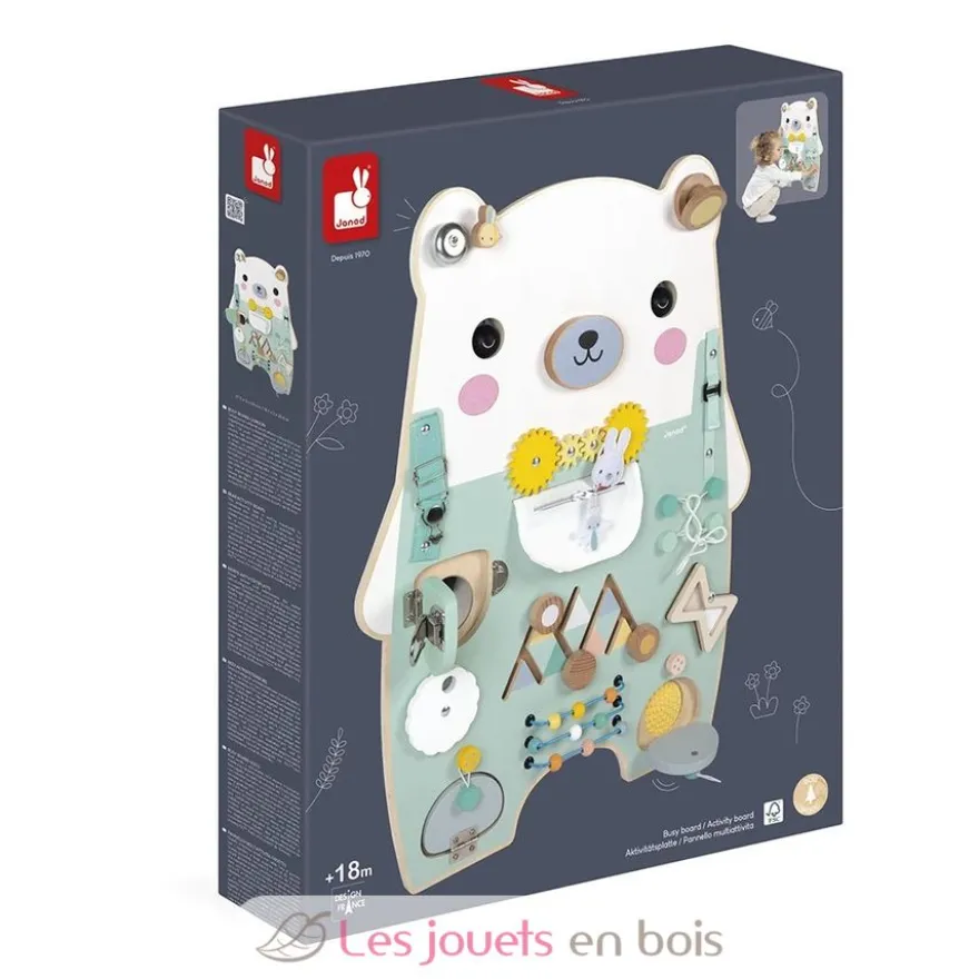 Busy-board Ourson en bois Pure - Janod