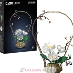CaDA Bricks - Art floral oriental Hiver 990 pièces - Dès 8 ans