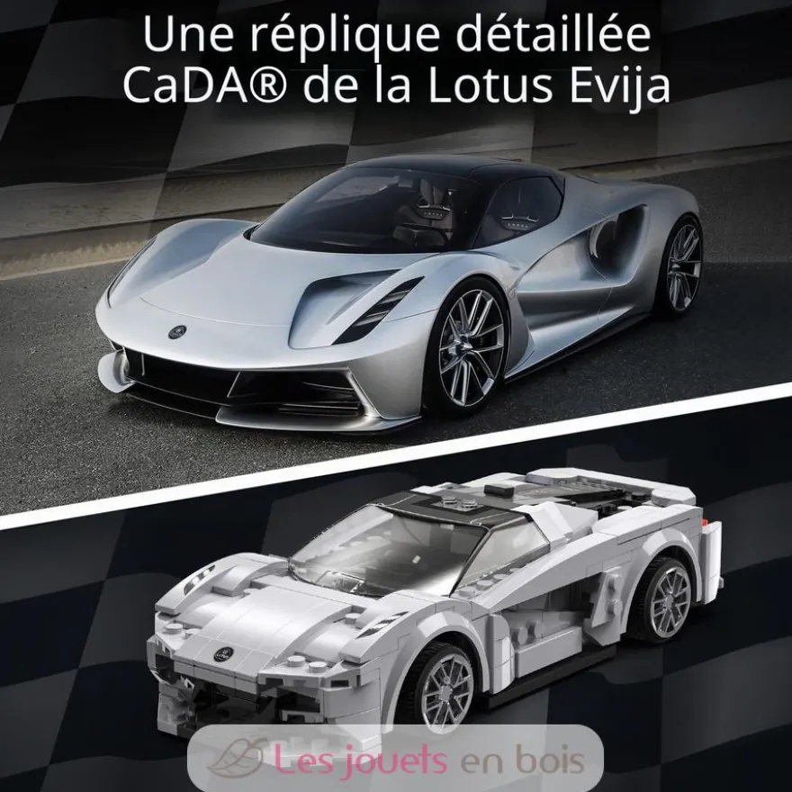 CaDA Bricks - Voiture de course RC Lotus 308 pièces - Dès 6 ans