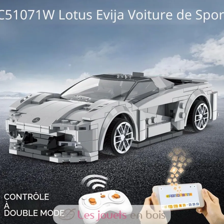 CaDA Bricks - Voiture de course RC Lotus 308 pièces - Dès 6 ans