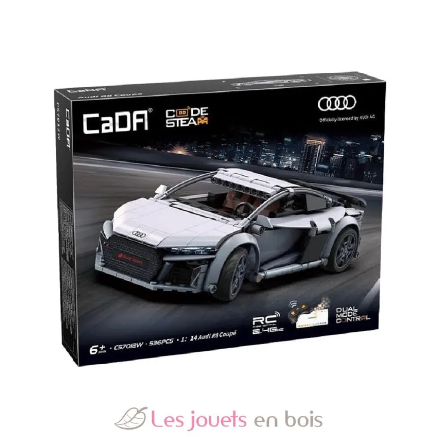 CaDA Bricks - Voiture de sport RC Audi R8 Coupé 536 pièces - Dès 6 ans