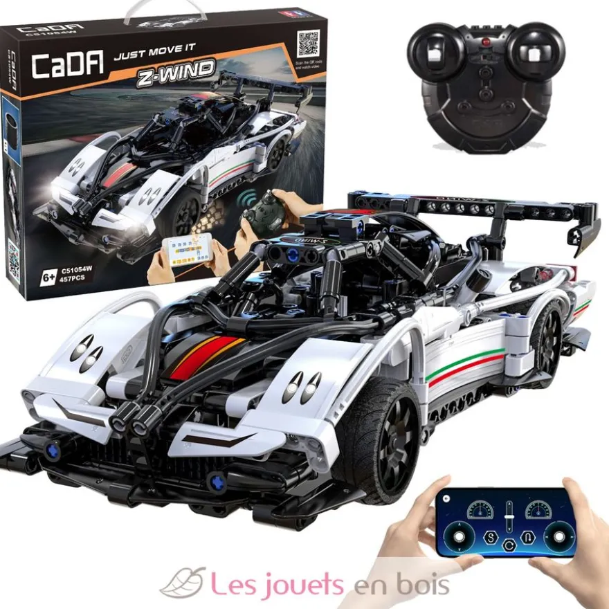 CaDA Bricks - Voiture de sport Z-Wind RC Supercar 457 pièces - Dès 6 ans