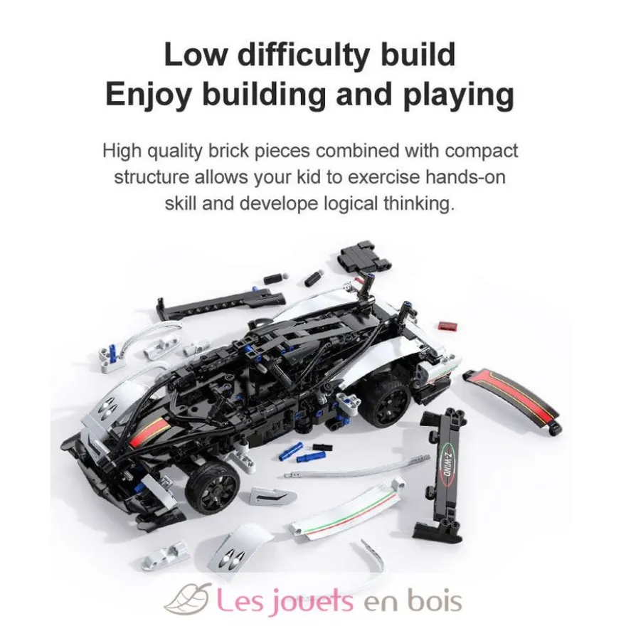 CaDA Bricks - Voiture de sport Z-Wind RC Supercar 457 pièces - Dès 6 ans
