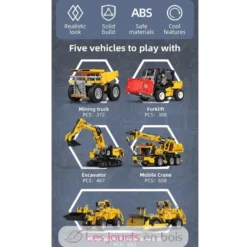 CaDA Construction - Camion benne 372 pièces - Dès 8 ans