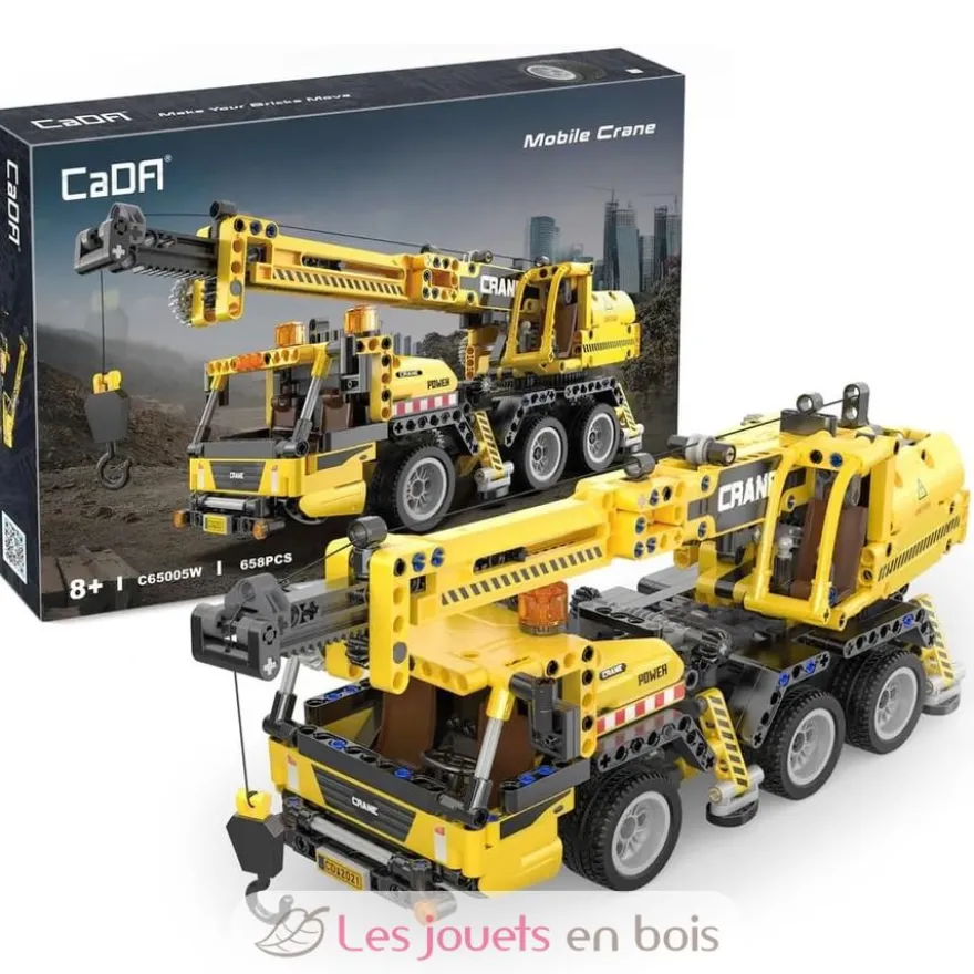 CaDA Construction - Camion grue 658 pièces - Dès 8 ans