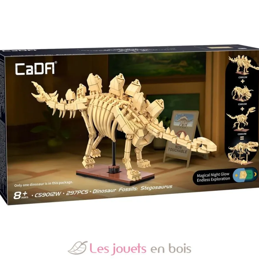 CaDA Creative - Squelette de Stégosaure 297 pièces - Dès 8 ans