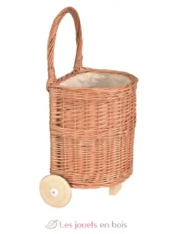 Caddie en osier et tissu naturel - Egmont Toys