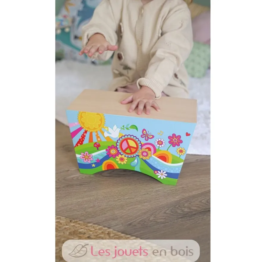 Cajon en bois Flower Power - Dès 4 ans - Goki