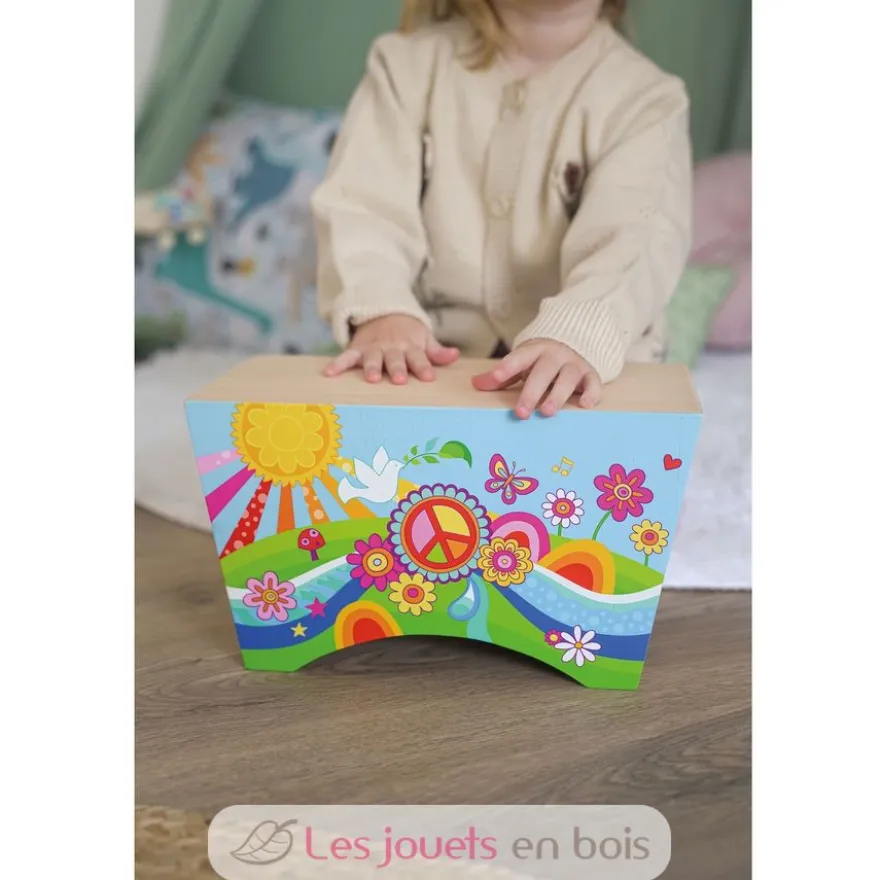 Cajon en bois Flower Power - Dès 4 ans - Goki