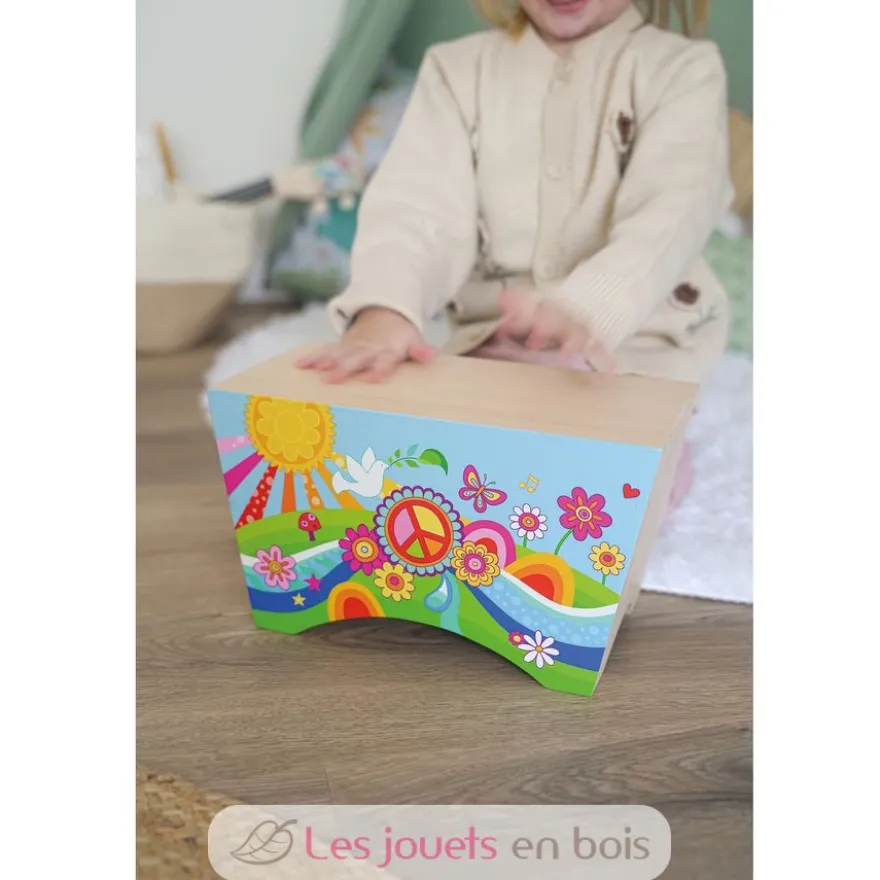 Cajon en bois Flower Power - Dès 4 ans - Goki