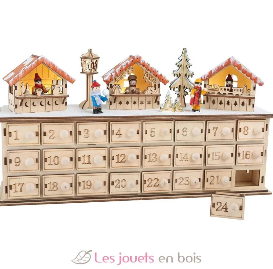 Calendrier de l'Avent en bois Marché de Noël - Small Foot