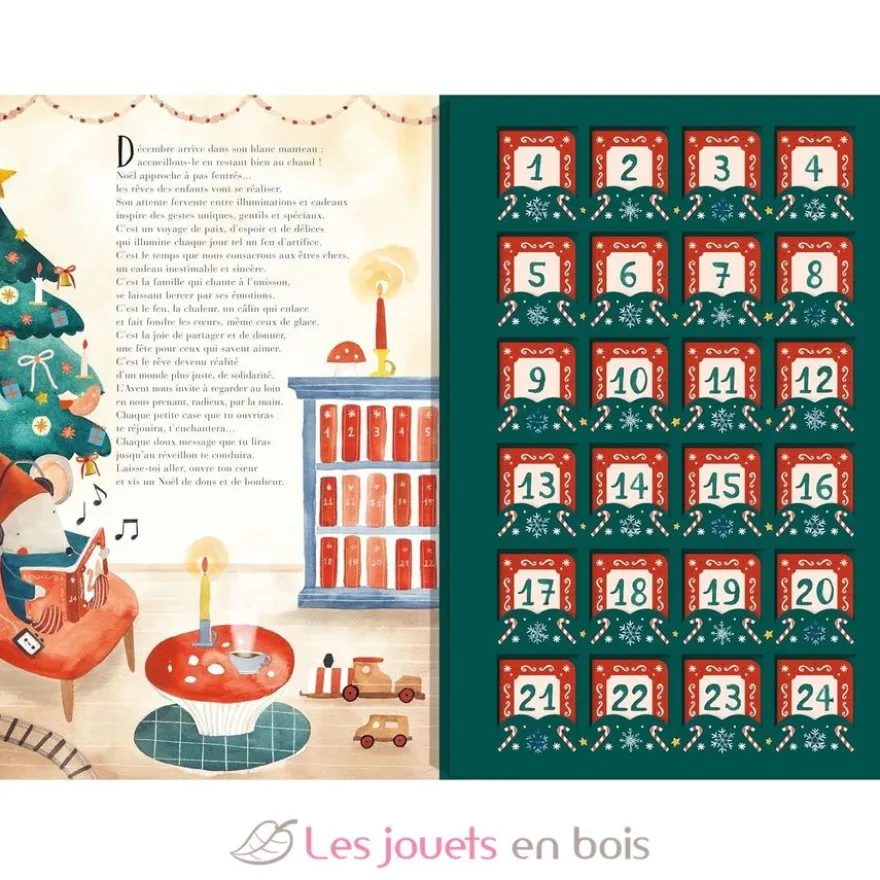 Calendrier de l'Avent 24 petits livres rouge - Sassi Junior