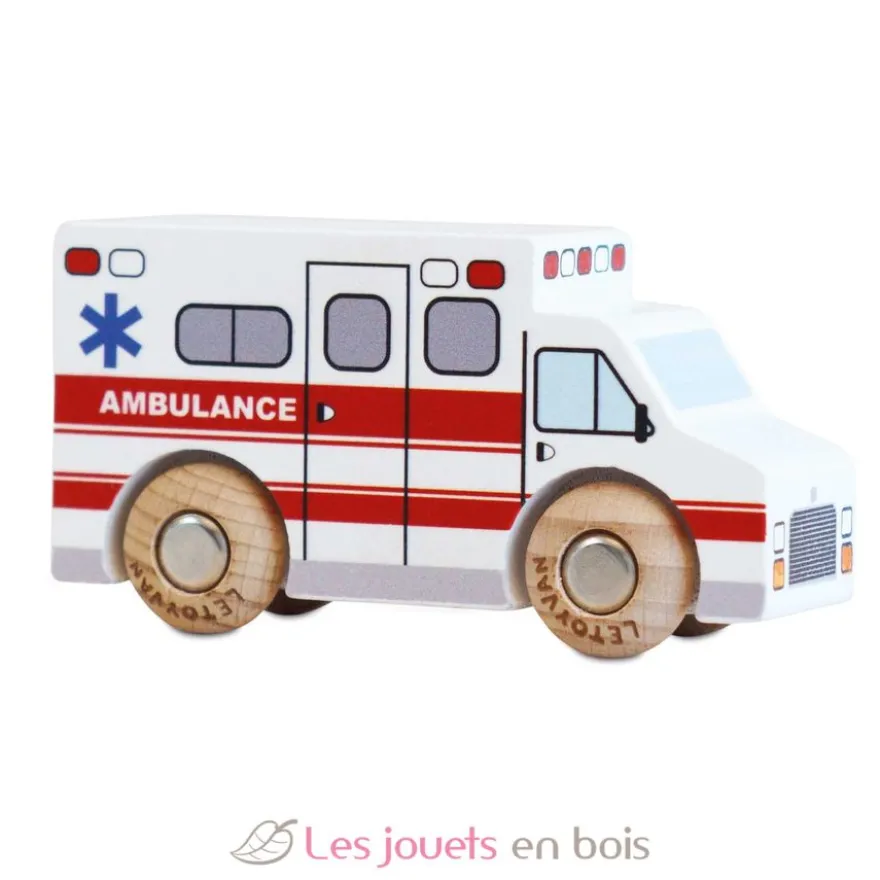 Camion Ambulance Lance No 43 blanc - Le Toy Van