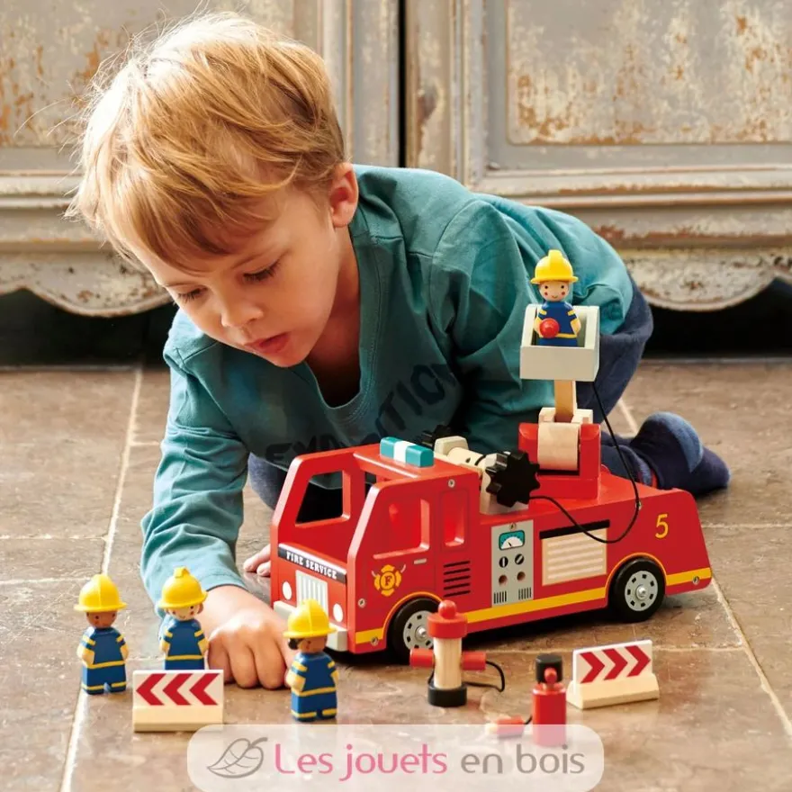 Camion de pompier avec figurines - Tender Leaf Toys