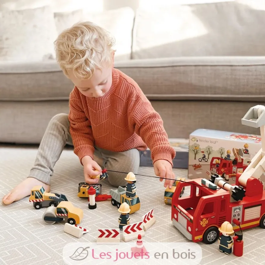 Camion de pompier avec figurines - Tender Leaf Toys