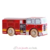 Camion de pompiers en bois Quinn No 44 rouge - Le Toy Van