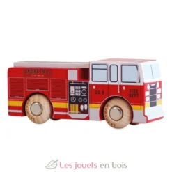 Camion de pompiers en bois Quinn No 44 rouge - Le Toy Van