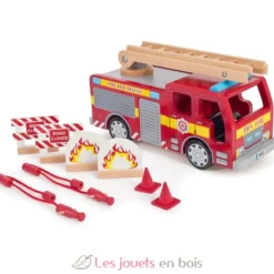 Camion de pompiers et accessoires - Bigjigs Toys