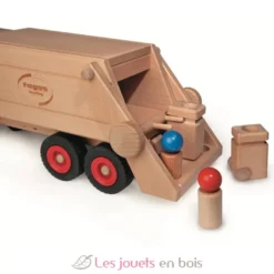 Camion à ordures en bois massif - Fagus