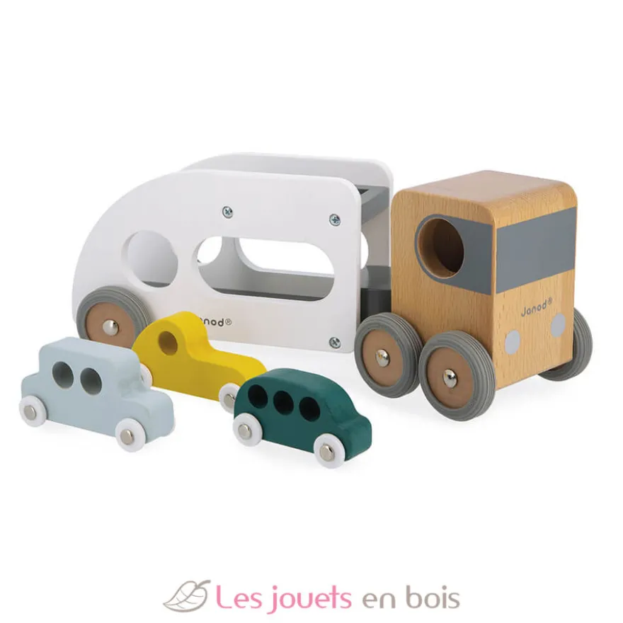 Camion porte-auto avec 3 véhicules - Janod
