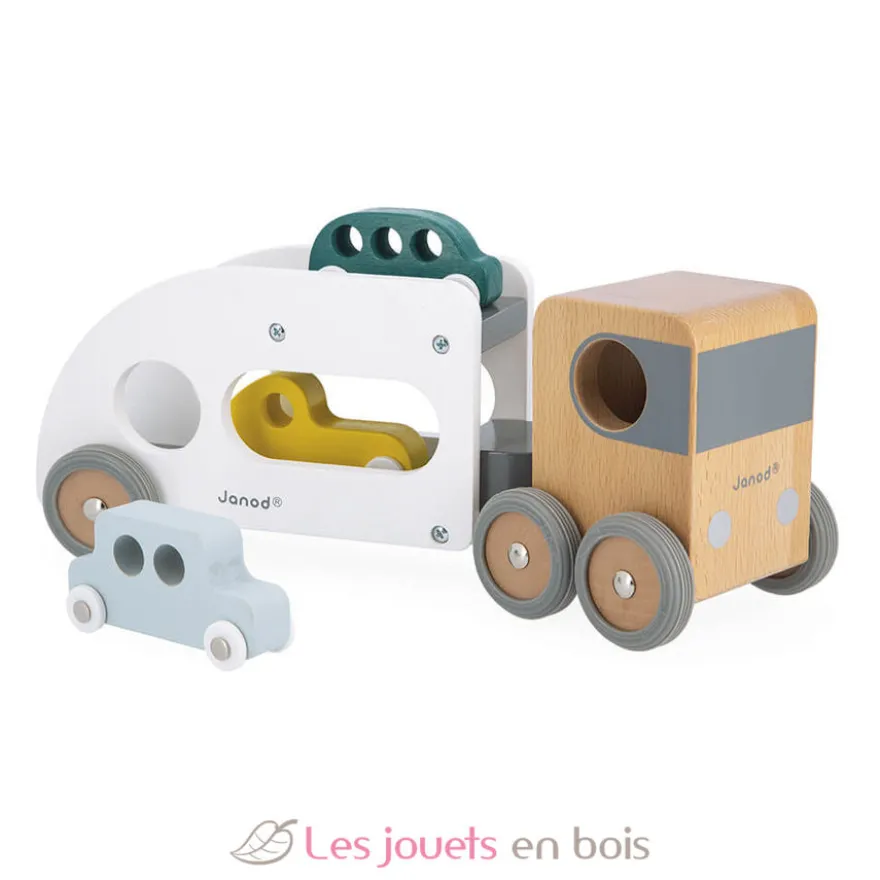 Camion porte-auto avec 3 véhicules - Janod