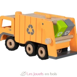 Camion poubelle en bois orange - Goki