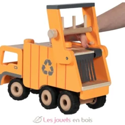 Camion poubelle en bois orange - Goki