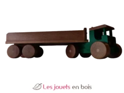 Camion tracteur avec benne vert coquine bois massif Coquine