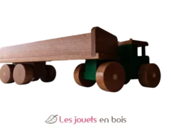 Camion tracteur avec benne vert coquine bois massif Coquine