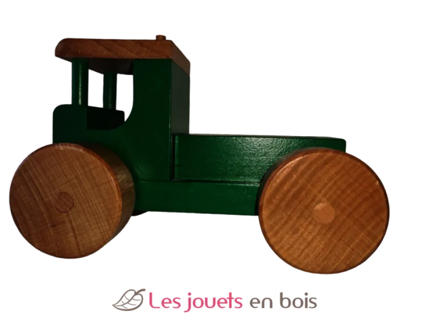 Camion tracteur avec benne vert coquine bois massif Coquine