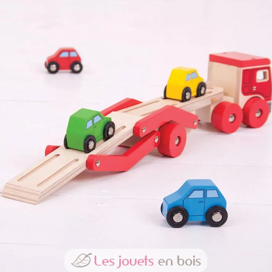 Camion transporteur de voitures - Bigjigs Toys