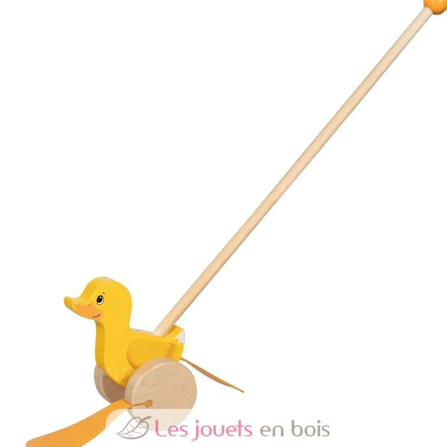 Canard Ellie, jouet à pousser en bois - Goki