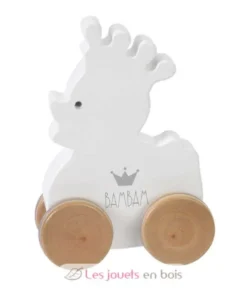 Canard en bois à roulettes - Bambam