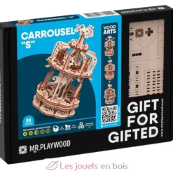 Carrousel animé - Puzzle 3D mécanique en bois - Mr. Playwood