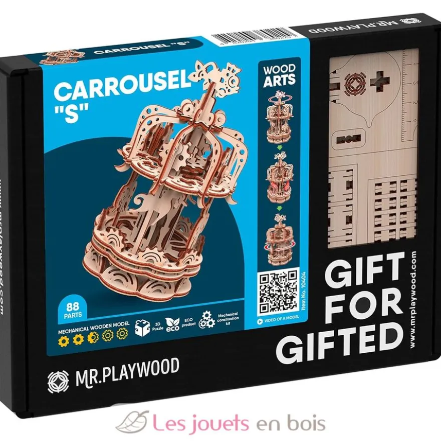 Carrousel animé - Puzzle 3D mécanique en bois - Mr. Playwood
