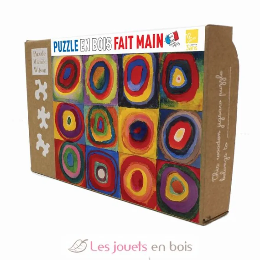 Carrés avec cercles de Kandinsky - Puzzle Michèle Wilson