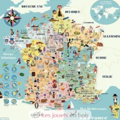 Carte de France magnétique Ingela P. Arrhenius - Vilac