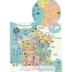 Carte de France magnétique Ingela P. Arrhenius - Vilac
