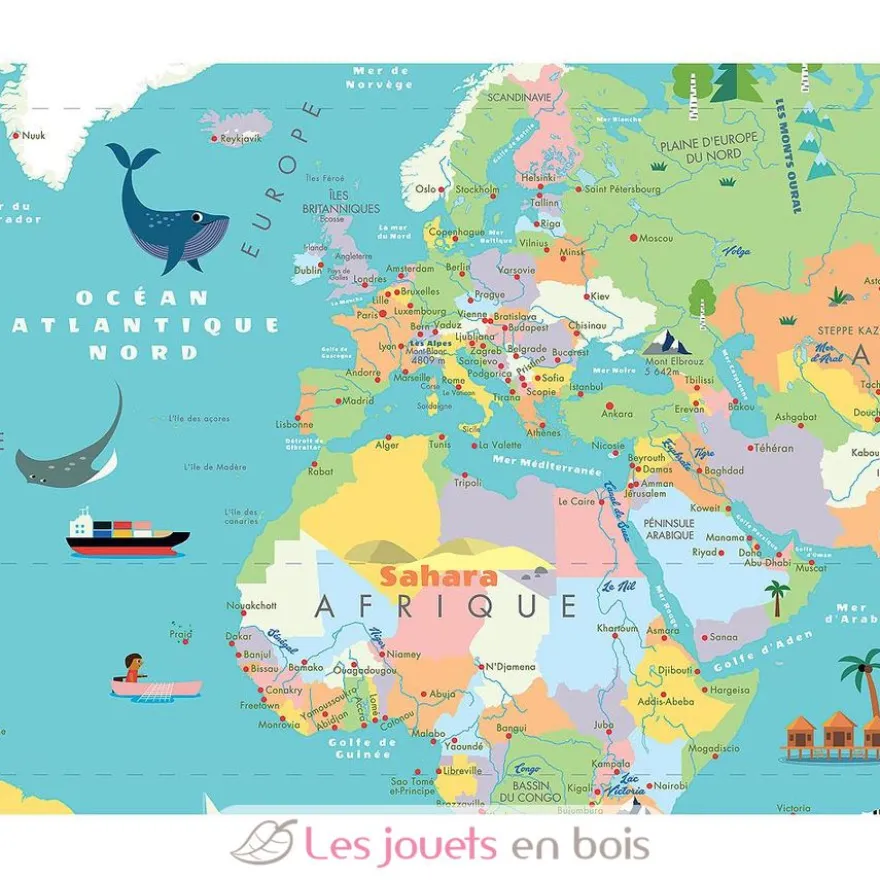 Carte du Monde magnétique Ingela P. Arrhenius - Vilac