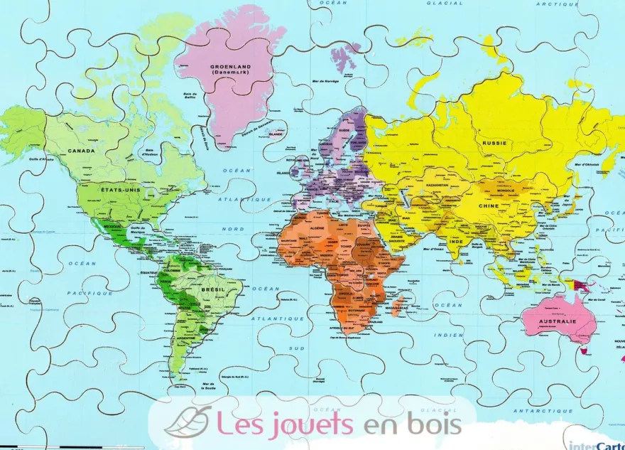 Carte du Monde - Puzzle Michèle Wilson