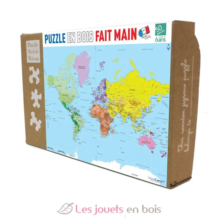 Carte du Monde - Puzzle Michèle Wilson